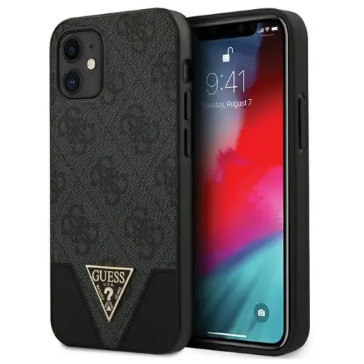 Guess GUHCP12SPU4GHBK 4G Cover For Apple iPhone 12 Mini Grey