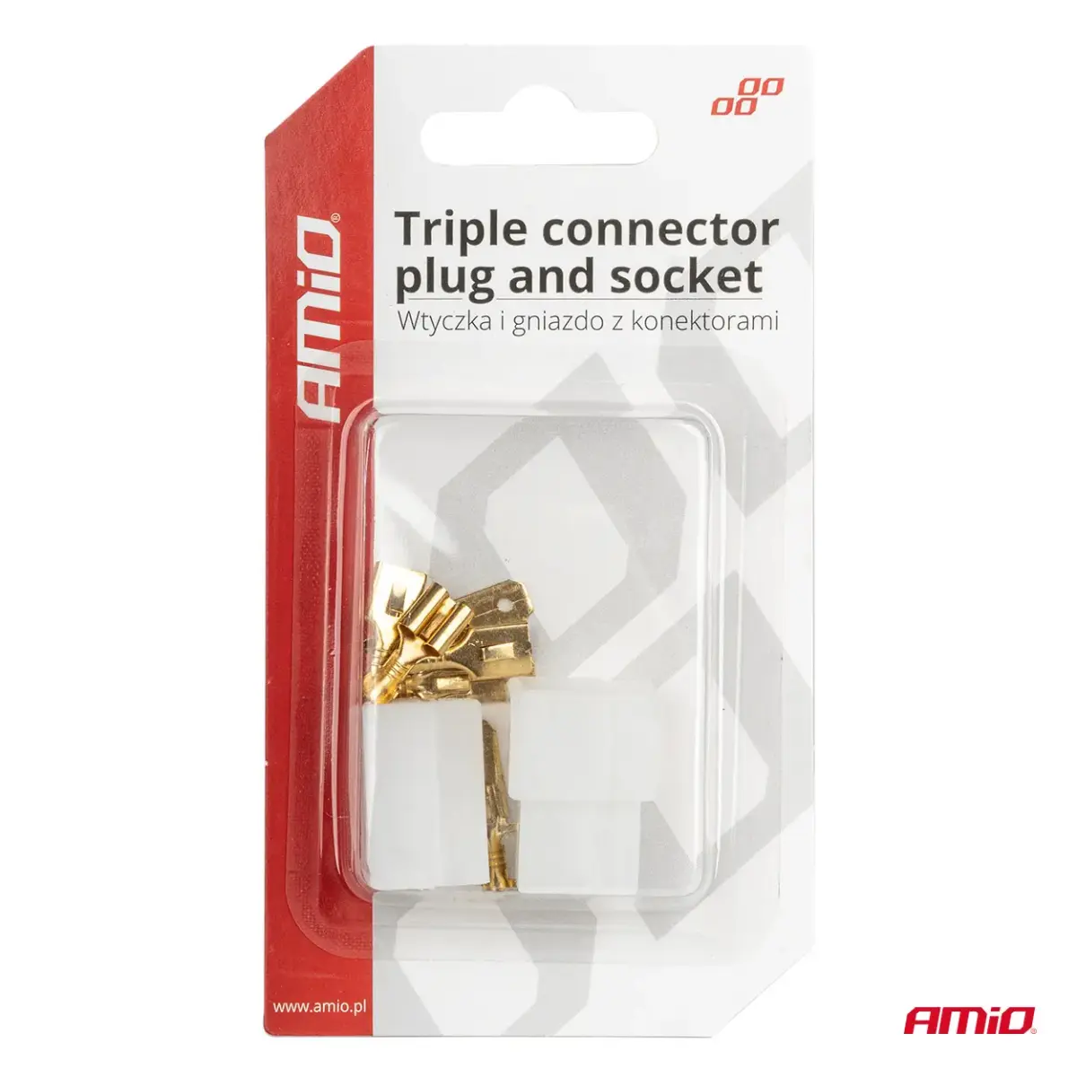 Connector plug and socket set AMIO-03513