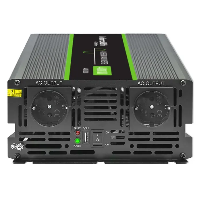 Qoltec Pure Sine Wave Inverter Monolith | 2000W | 4000W | 12V to 230 V