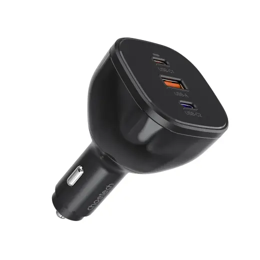 Choetech TC0024-BK car charger | 160W | PD, QC | USB-C, USB-A | black
