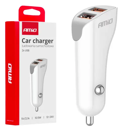AMiO AMiO-03874 auto lādētājs | 10.5W | USB-A