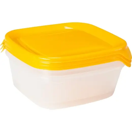 Food bowl set of 3 3x0,8L Fresh&Go yellow