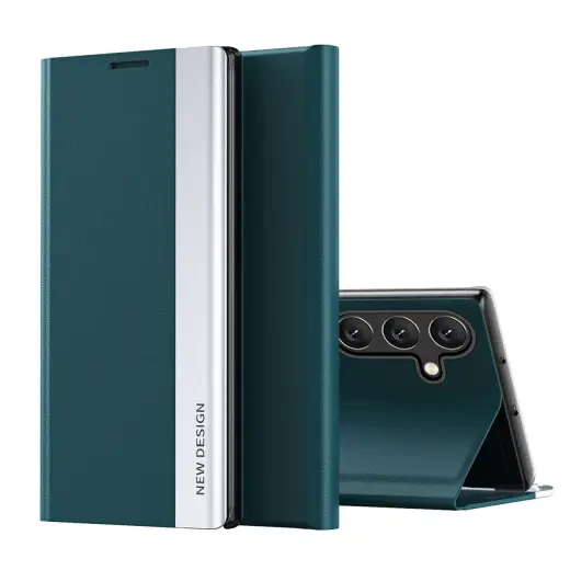 Sleep Case Pro knyginio tipo telefono dėklas su stovu Samsung Galaxy S25 (S931) žalias