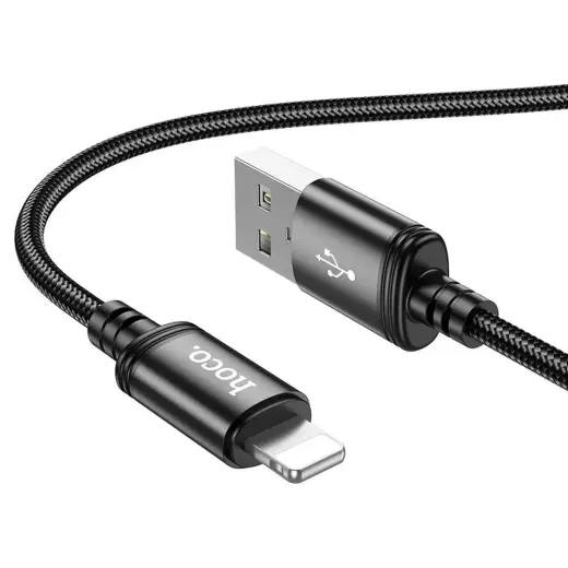 Hoco X89 data transfer and charging cable | USB-A to Lightning | 12W | 1m | black