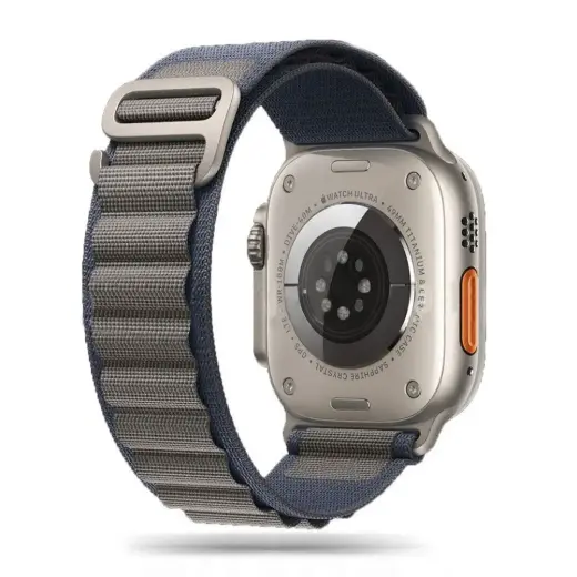 Tech-Protect Nylon Pro išmaniojo laikrodžio dirželis Apple Watch 4/5/6/7/8/9/SE/Ultra 1/2 (42/44/45/49 mm) | nailoninis | mėlynas/pilkas