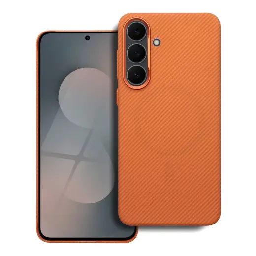 KEVLAR phone case with MagSafe support for Samsung Galaxy S25 FE (S731) orange