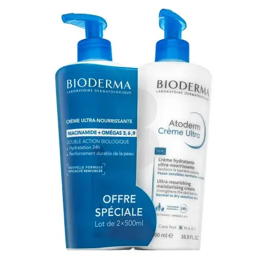 Bioderma Atoderm Nourishing īpaši barojošs mitrinošs krēms 2 x 500 ml