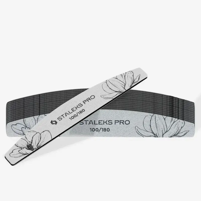 Staleks Expert 40 100/180 Half Moon Mineral Nail File - 25 Piece Mineral Nail File