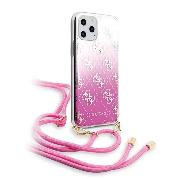 Guess GUHCN65WO4GPI iPhone 11 Pro Max różowy|pink hard case 4G Gradient