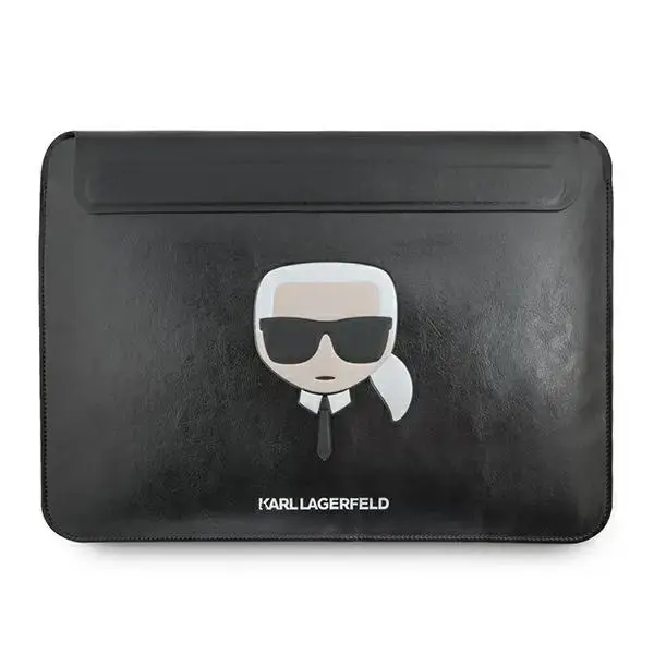 Karl Lagerfeld Head Embossed Computer Sleeve 16" Black