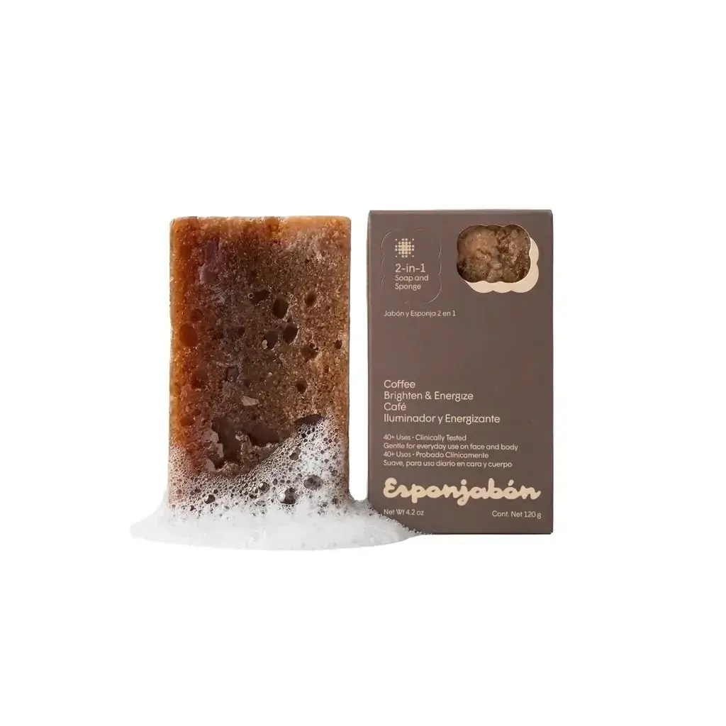 Esponjabon, Coffee, Sebum-Regulating, Soap & Sponge 2-In-1, 120 g