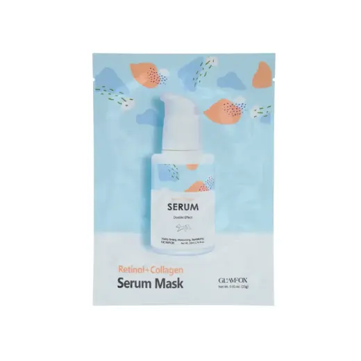 Glamfox, Double Effect, Collagen, Hydrating & Firming, Sheet Mask, For Face, 25 g