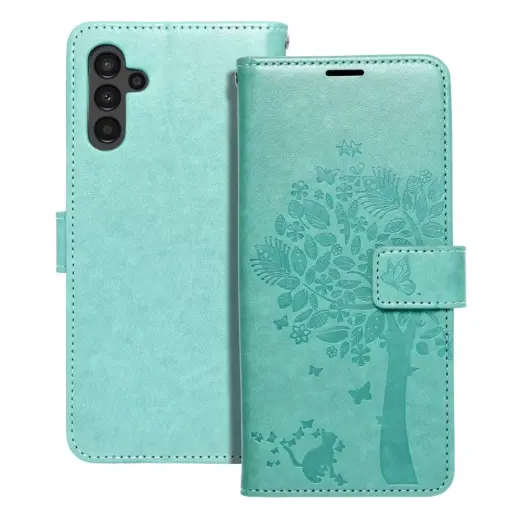 MEZZO tree knyginio tipo telefono dėklas Samsung Galaxy A13 5G (A136) | A04s (A047) žalias