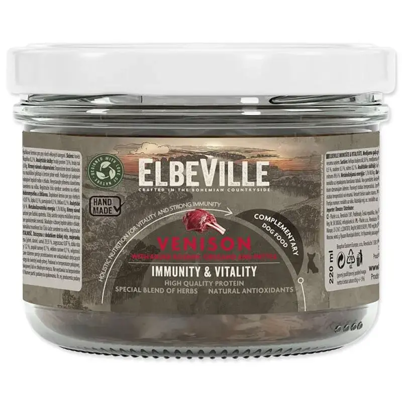 Elbeville Dog Immunity & Vitality venison with added rosehip, oregano and nettle, 220 ml