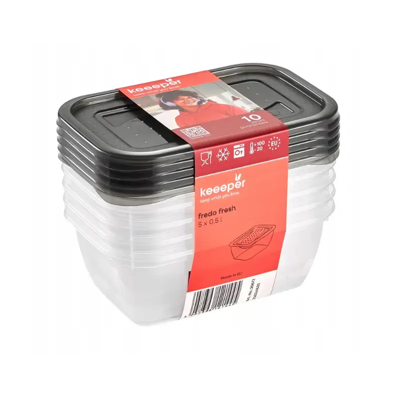Keeeper Food container set rectangular 5x0