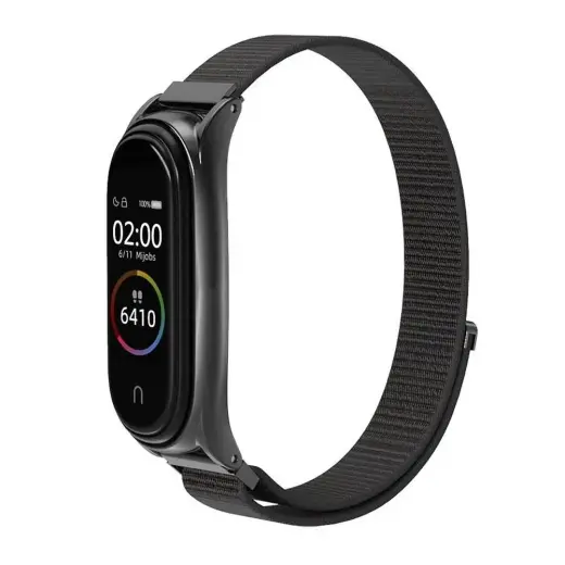 Nailonist nutikella rihm Xiaomi Mi Band 5/6/7 jaoks | nailonist | must