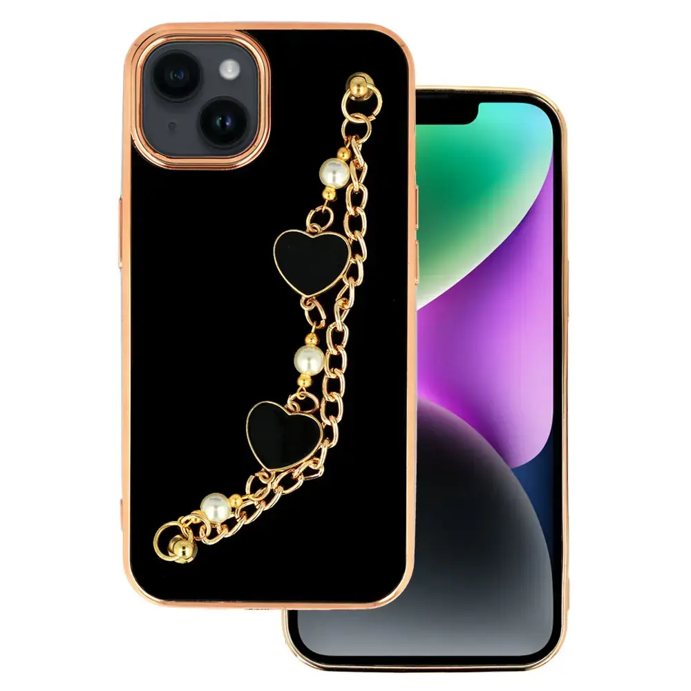 Trend maciņš telefonam iPhone 14 Plus melns (dizains 3)