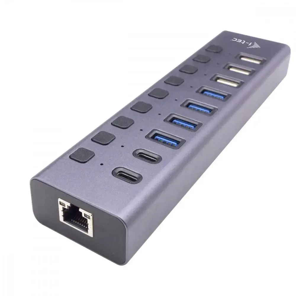 Hub USB 3.0|USB-C 9 ports LAN + Power Adapter 60W