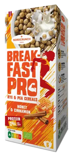 Breakfast Pro rudzu un zirņu bumbiņas ar medu un kanēli, 150g
