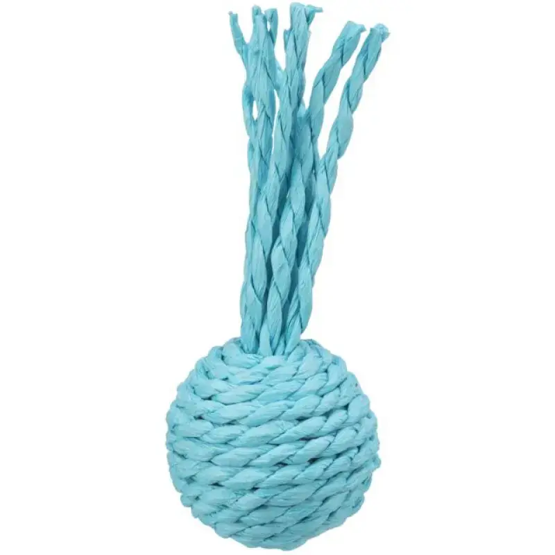 Rotaļlieta kaķiem : Trixie Rattle ball, paper rope, ø 4 × 11 cm, 1 gab
