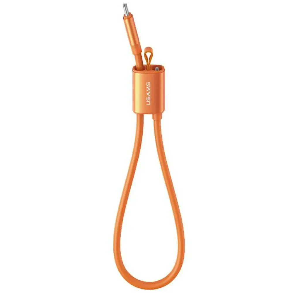 USAMS U97 datu pārraides un uzlādes vads | USB-C uz USB-C | 60W | 0.3m | oranžs