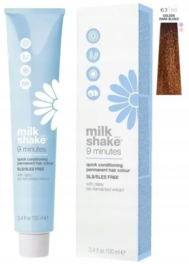 Milk Shake, 9 Minutes, Permanent Hair Dye, 6.35 Dark Blonde, 100 ml