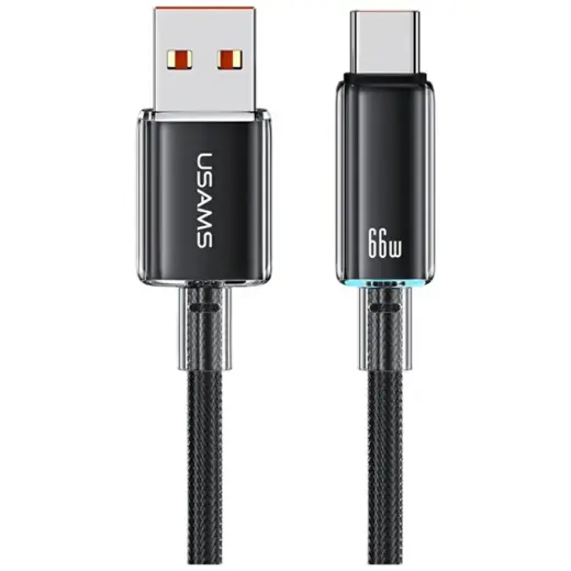 USAMS Cloud Series US-SJ658 data transfer and charging cable | USB-A to USB-C | 30W | 1.2m | black