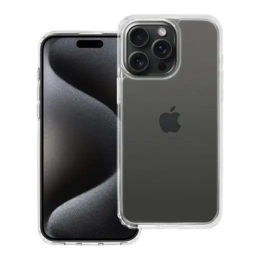 SUPER CLEAR HYBRID phone case for iPhone 15 Pro transparent