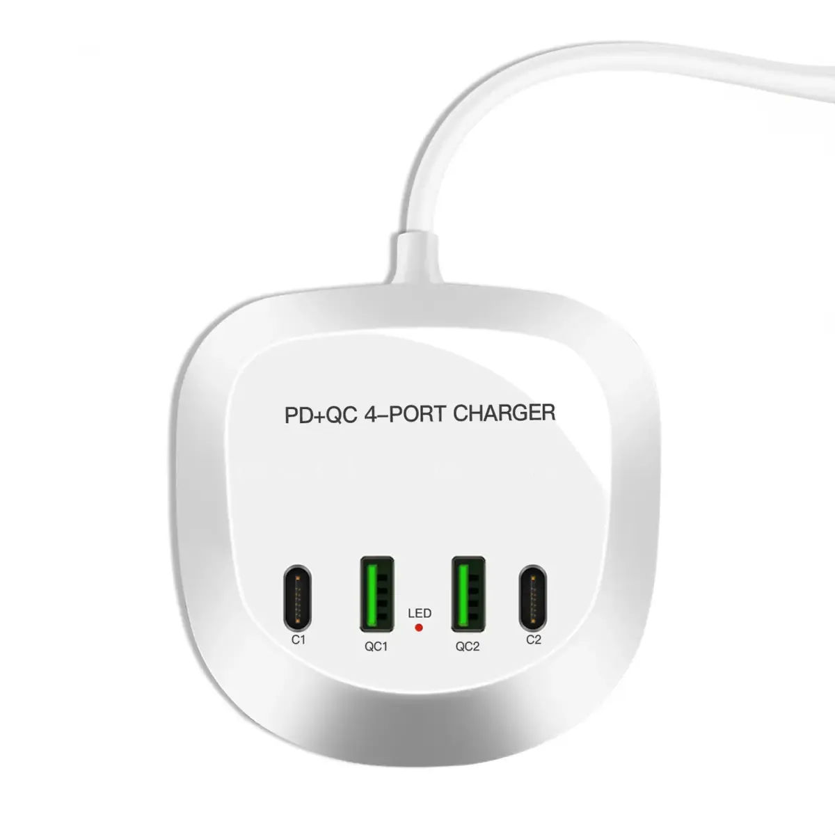 Travel T3P+ kelioninis įkroviklis | 40W | QC, PD | USB-C, USB-A | baltas
