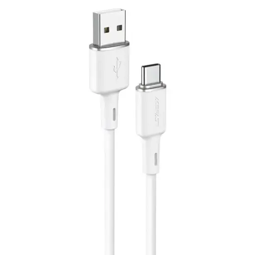 Acefast C2-04 datu pārraides un uzlādes vads | USB-A uz USB-C | 15W | 1.2m | balts