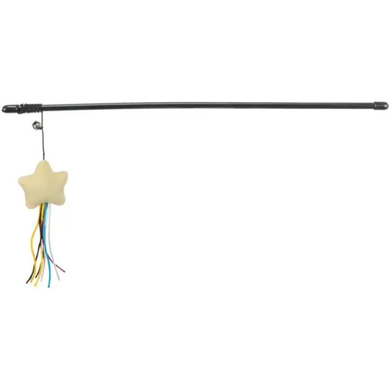 Rotaļlieta kaķiem - Trixie Playing rod star, plastic/plush, catnip, 46 cm