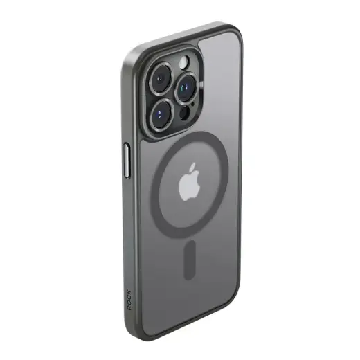 Rock Guard Touch Matte Series Magnetic Case for Iphone 15 Pro Max grey