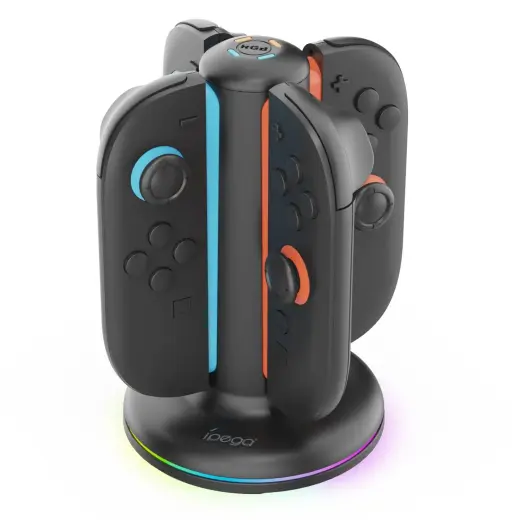 iPega SW2052 Charger Dock with RGB for JoyCon Controllers Nintendo Switch 2 Black (Damaged Package)