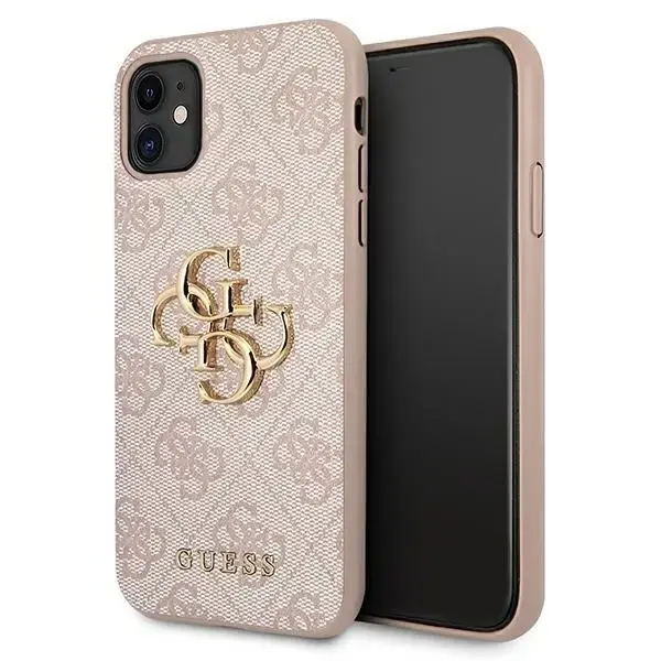GUHCN614GMGPI  Guess iPhone 11 6.1| Xr Big Metal Logo rozā