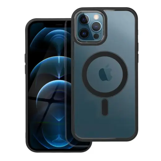Color Edge Mag telefoni ümbris MagSafe toega iPhone 12 Pro Max must