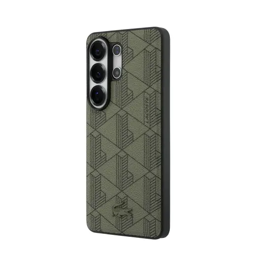 Lacoste PVC Blend Monogram Magnetic Case for Samsung Galaxy S26 Ultra Khaki