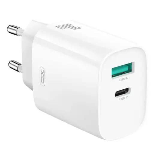 Wall charger XO CE30, 30W, 1x USB-C, 1x USB-A