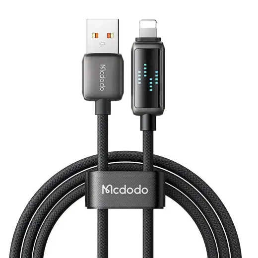 Mcdodo CA-5250 data transfer and charging cable | USB-A to Lightning | with LED display | 1.2m