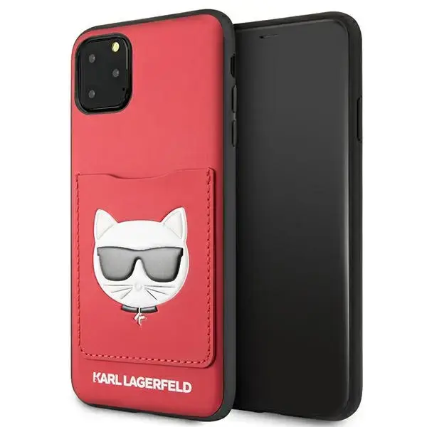 Karl Lagerfeld KLHCN65CSKCRE iPhone 11 Pro Max hardcase czerwony|red Choupette Head Cardslot