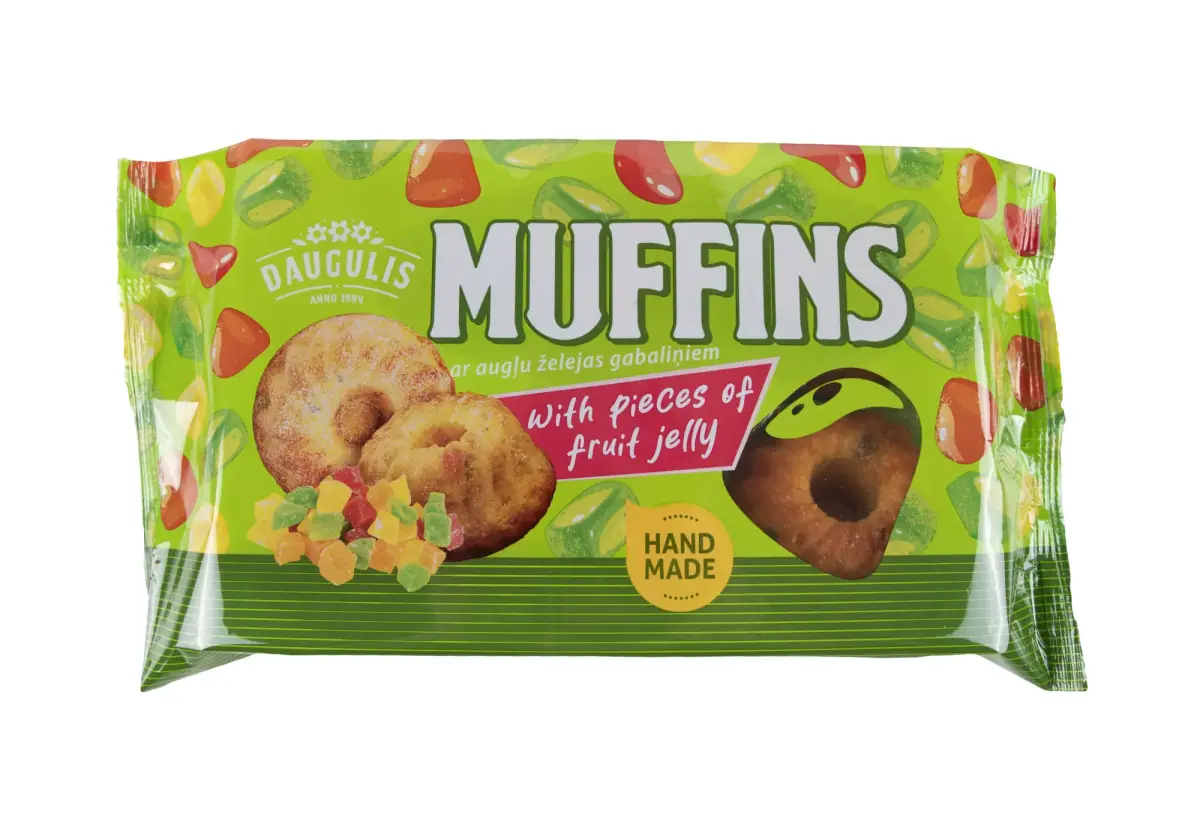 Mafini DAUGULIS ar augļu želejas gabaliņiem, 300g