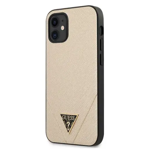 Guess GUHCP12SVSATMLLG iPhone 12 mini 5,4" złoty|light gold hardcase Saffiano