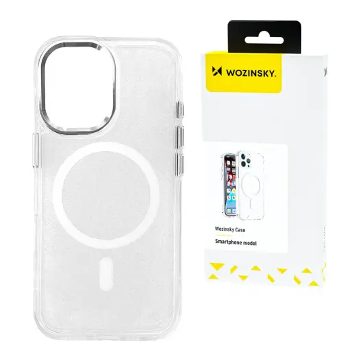 Wozinsky Glitter чехол с поддержкой MagSafe для телефона Samsung Galaxy S25 (S931) прозрачный