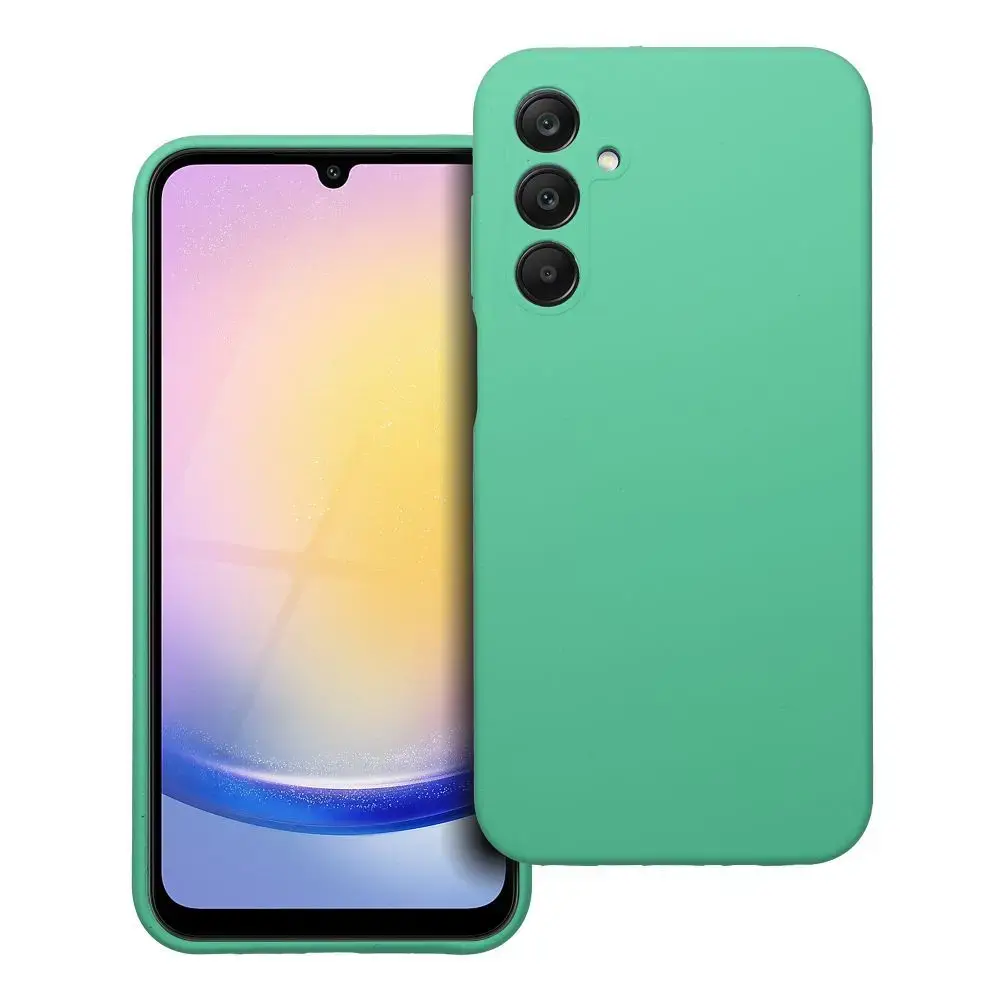 Silicone 2mm telefono dėklas Samsung Galaxy A25 (A256) žalias