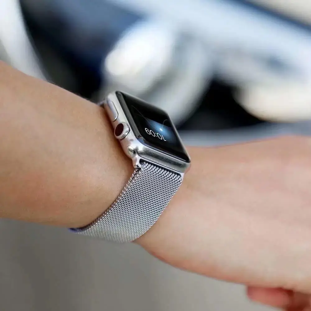 Hurtel viedpulksteņa siksniņa priekš Apple Watch (38/40 mm) | nerūsējošs tērauds | sarkana