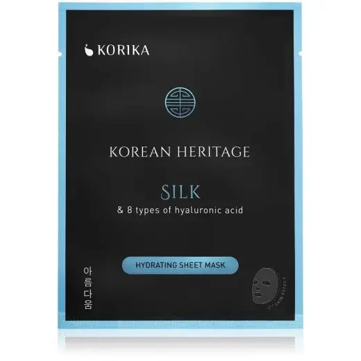 KORIKA Korean Heritage Silk & 8 Types Hyaluronic Acid Hydrating Face Sheet Mask 25g