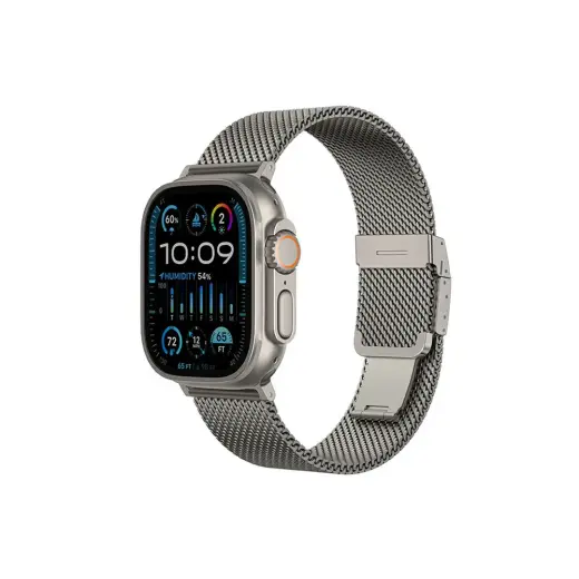AmazingThing smartwatch strap for Apple Watch (38/40/41/42/44/45/46/49 mm) | Stainless steel | silver