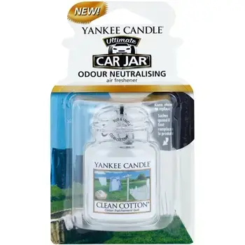 Yankee Candle Car Jar Clean Cotton Air Freshener 1 Pcs