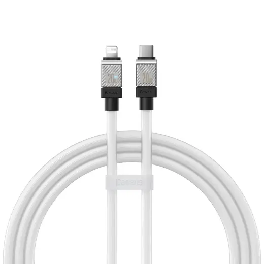 Baseus CoolPlay datu pārraides un uzlādes vads | USB-C uz Lightning | 20W | 2m | balts