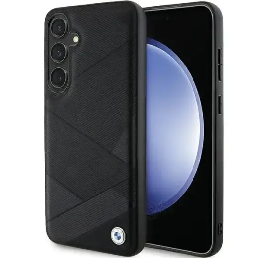 BMW BMHCS24M23RCGPK S24+ S926 black|black hardcase Signature Leather Crossing Lines Pattern