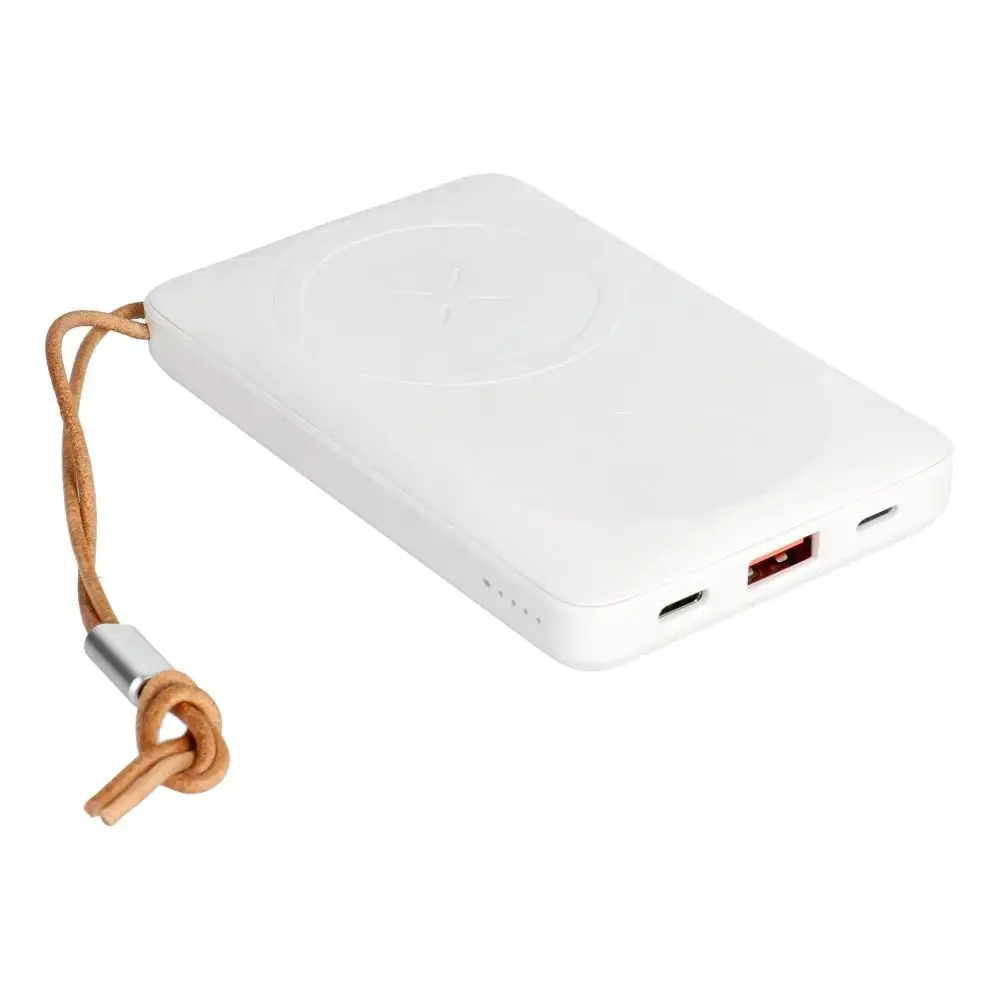 Veger MagOn (VP1151 / W1151) ārējais akumulators (powerbank) | 10 000 mAh | 20W | PD, QC | USB-C, USB-A, MagSafe, Wireless | balts